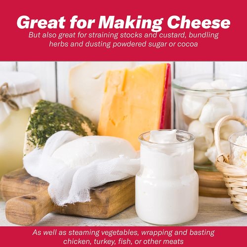 GoodCook 100% Cotton Cheesecloth - Bleached, 2 Square Yards for Cooking & Straining