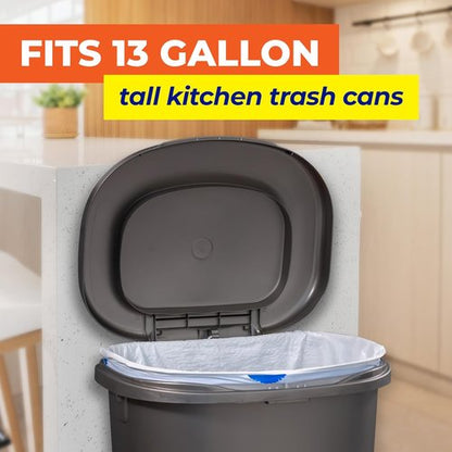 Hefty Essentials 13 Gallon Kitchen Trash Bags - 120 Count Tall Unscented | Easy Tie & Lift, White