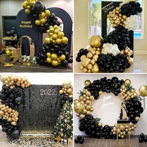 Black Balloons - 12 Inch Matte Latex Balloons | 100 Pack for Birthdays, Weddings & Celebrations
