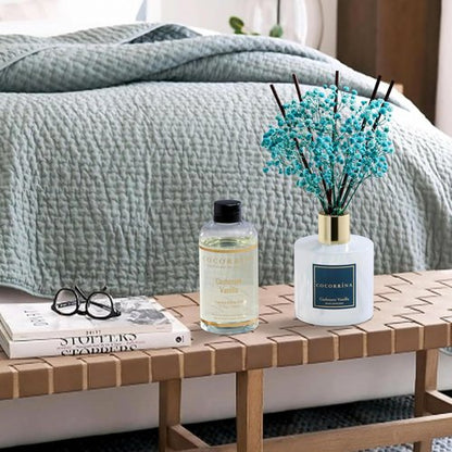 COCORRÍNA Reed Diffuser Refill - Cashmere Vanilla 6.7 Fl. Oz | Includes 8 Reeds for Lasting Fragrance