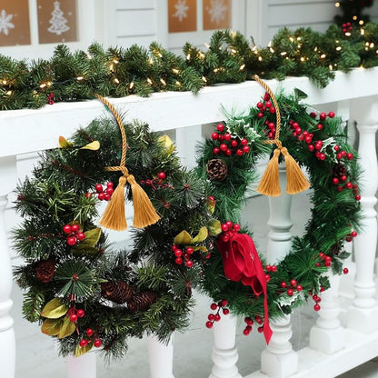 Christmas Garland Ties with Tassels 24in - 15 Pcs, Gold (Variation: Gold+15)