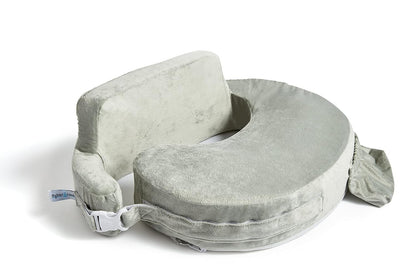 My Brest Friend Super Deluxe Nursing Pillow - Ergonomic Support for Mom & Baby - Adjustable with Side Pocket, Platinum