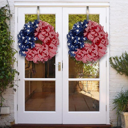 250th Anniversary Wreaths - Red, White & Blue Front Door Decor for 4th of July Celebrations