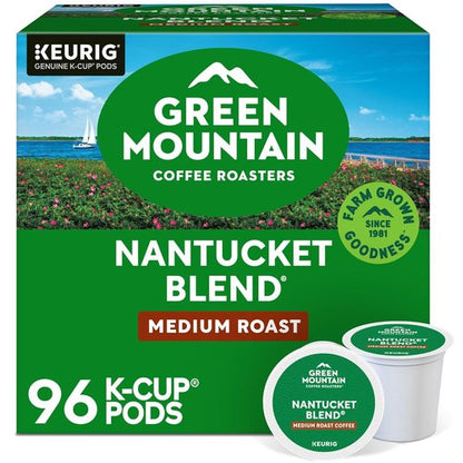 Green Mountain Coffee Nantucket Blend K-Cup Pods - Medium Roast, 96 Count for Convenient Brewing