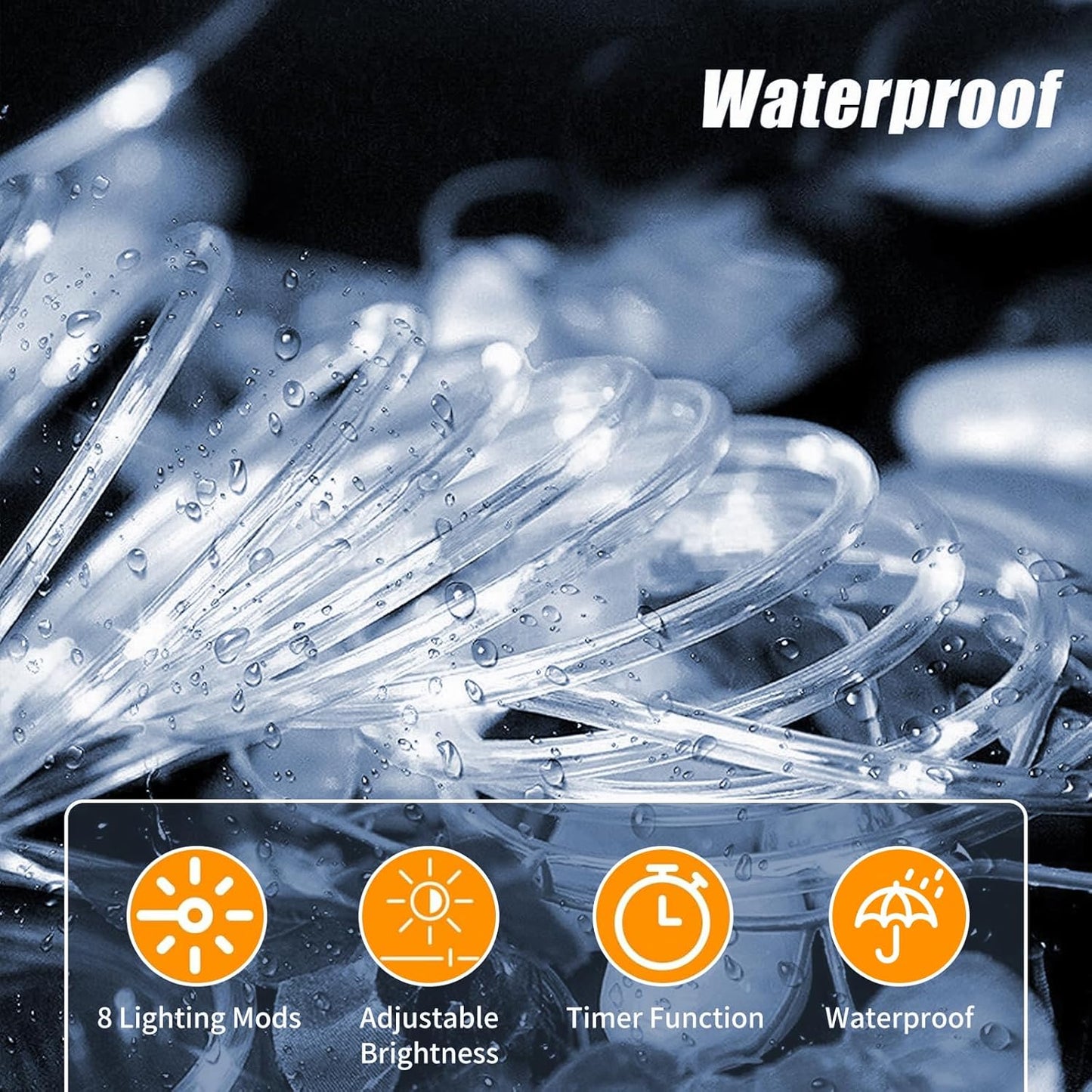Skiennix 500 LED Outdoor Rope Lights - Waterproof Fairy String Lights for Christmas & Parties | 28M/92ft