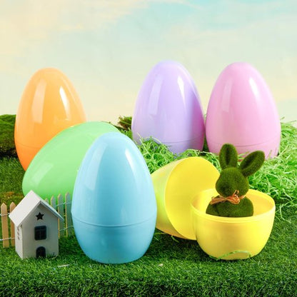 JOYIN Jumbo Easter Eggs - 10" Pastel Plastic Fillable Eggs for Treats, Party Favors & Decorations (6PCS)