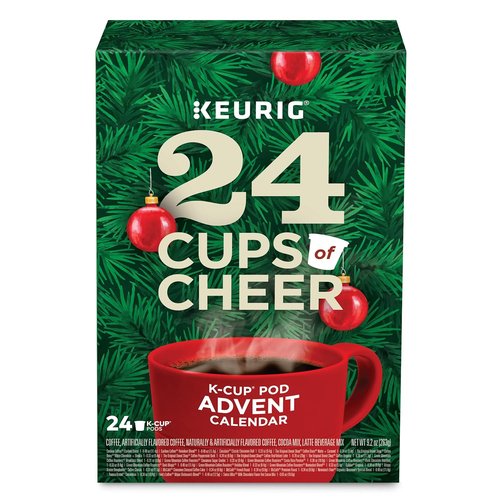 Keurig Advent Calendar - Variety Pack of 24 Single Serve K-Cup Pods for Holiday Enjoyment