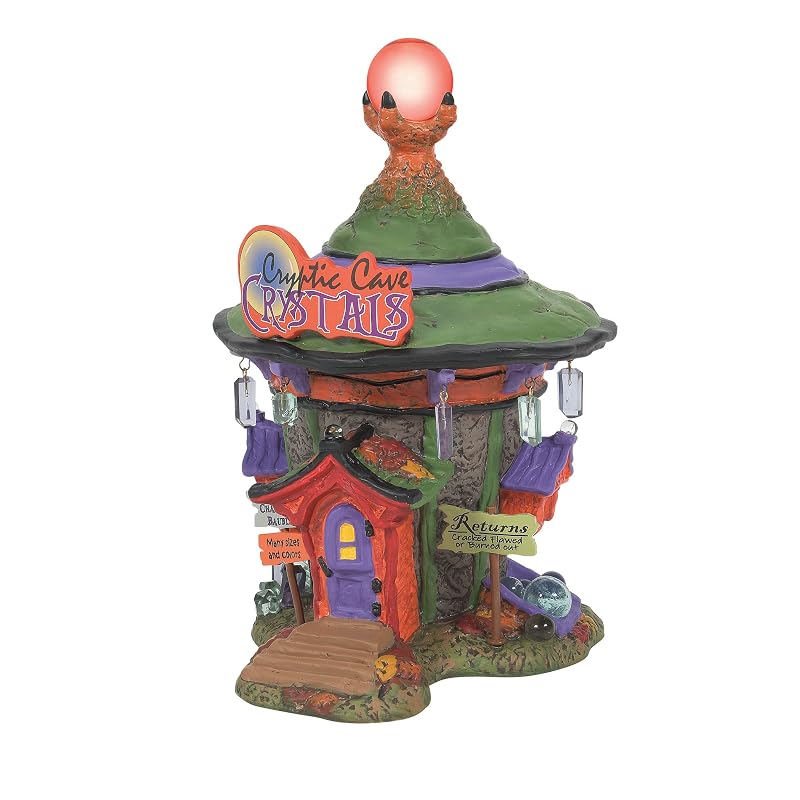 Department 56 Snow Village Halloween Cryptic Cave Crystals Lit Building, 7.68 in