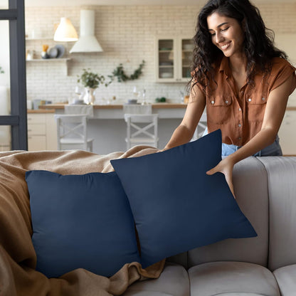 Utopia Bedding 20x20 Pillow Inserts - Set of 2 Navy Decorative Throw Pillows for Sofa & Couch - Soft & Supportive Cushions