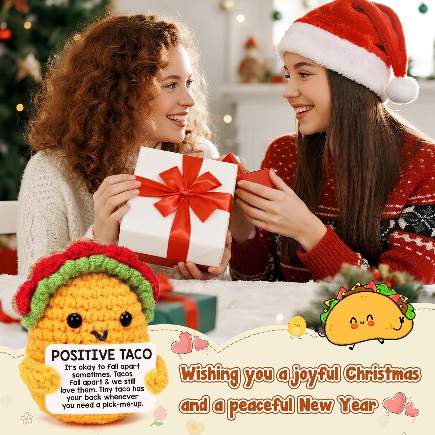 Mini Emotional Taco | Unique Birthday Gift for Women & Men | Perfect for Teachers, Moms, & Friends