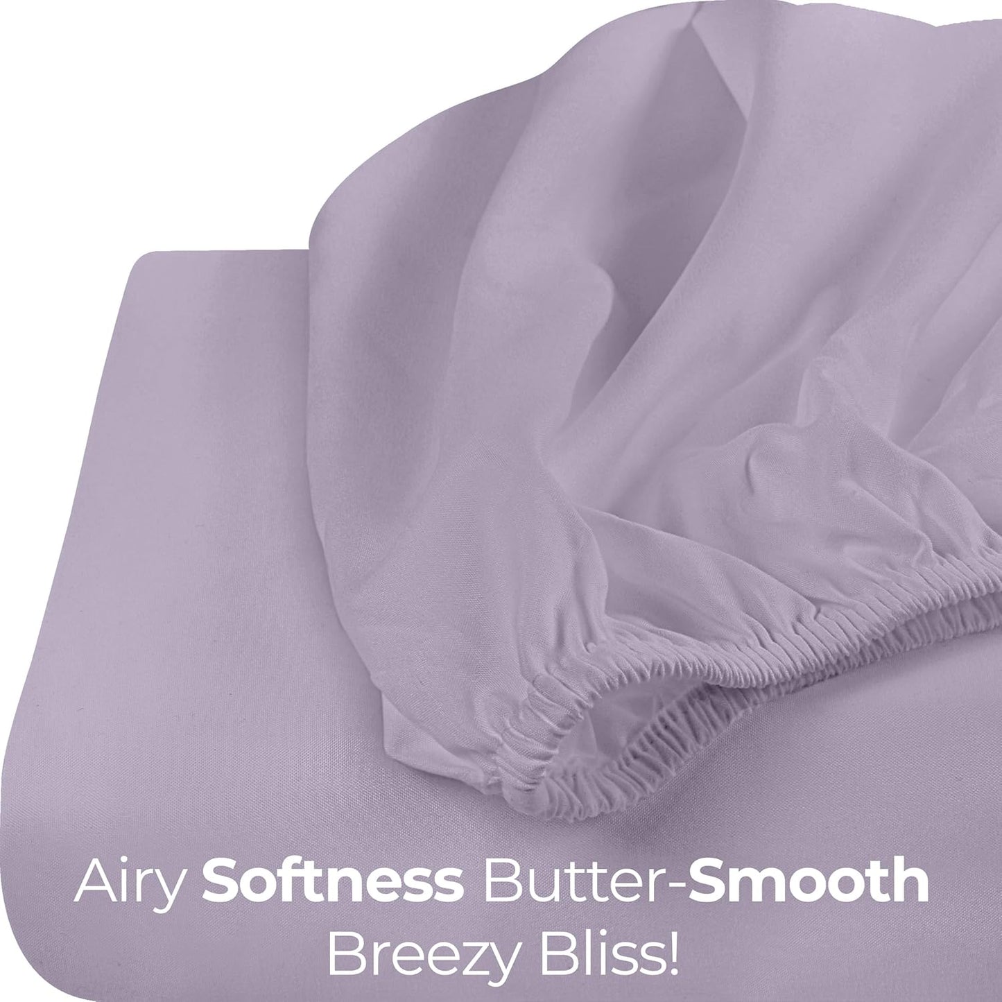 Utopia Bedding King Fitted Sheet - Soft Microfiber - Deep Pocket, Shrinkage & Fade Resistant | Lavender