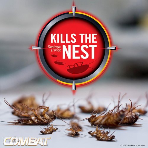 Combat Max Roach Killing Gel - Effective Indoor & Outdoor Pest Control - 1 Syringe, 2.1 Ounce