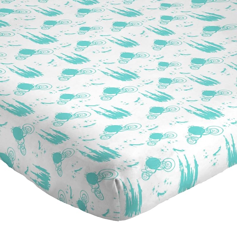 Princess Cinderella 4-Piece Queen Sheet Set - Ultra-Soft Blue Bedding with Fitted & Flat Sheets + Pillowcases (Variation: Blue - Princess Cinderella+4 Piece Queen)