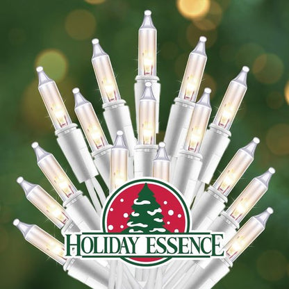 Holiday Essence Clear Warm White Christmas String Lights - 20 Ft, 100 Decorative Lights for Indoor/Outdoor Use