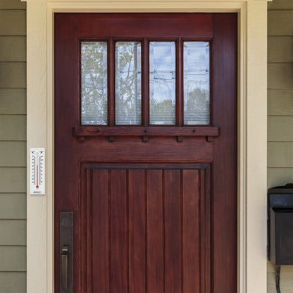 Hide a Key for House, Car, and Safe Keys- Temperature Reading Indoor and Outdoor Working Wall Mount Thermometer with Key Storage by Stalwart