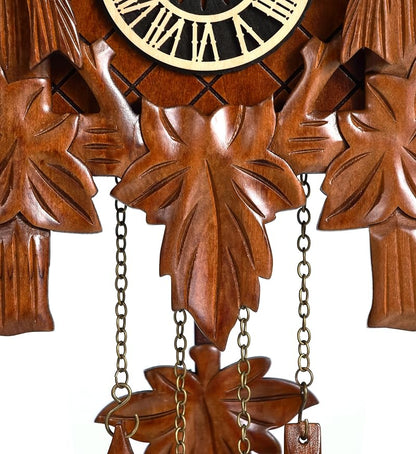 Hand-Carved Wooden Cuckoo Clock Wall Clock Antique Style 11.1 x 25.8 in