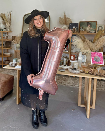 Rose Gold Number 11 Balloon - 40 Inch 11th Birthday Decorations for Girls & Boys