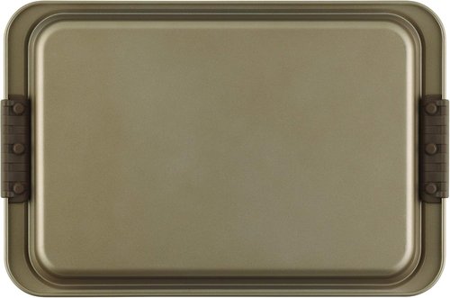 Anolon Bronze Nonstick Baking Sheet - 10 Inch x 15 Inch Cookie Pan with Grips, Brown Finish