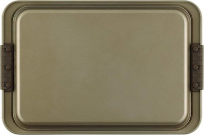 Anolon Bronze Nonstick Baking Sheet - 10 Inch x 15 Inch Cookie Pan with Grips, Brown Finish