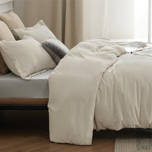 Bedsure Duvet Cover Oversized King Size - Only Includes 1 Duvet Cover (120"x98"), Hotel Luxury Soft Double Brushed All Season Bedding, Zipper Closure, Linen (No Comforter, No Pillow Shams)