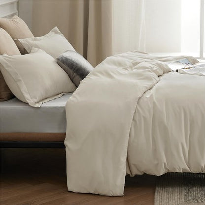 Bedsure Duvet Cover Oversized King Size - Only Includes 1 Duvet Cover (120"x98"), Hotel Luxury Soft Double Brushed All Season Bedding, Zipper Closure, Linen (No Comforter, No Pillow Shams)