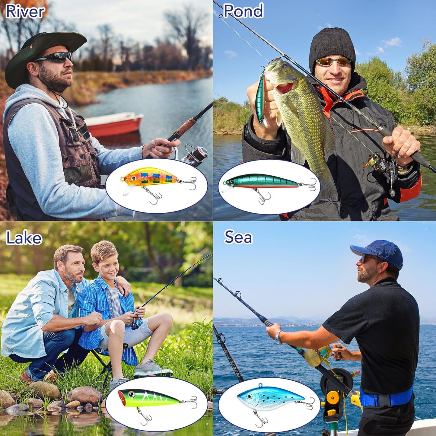 Skiennix Fishing Advent Calendar 2025 - 24 Days of Fishing Lures for Men & Teens | Perfect Holiday Countdown