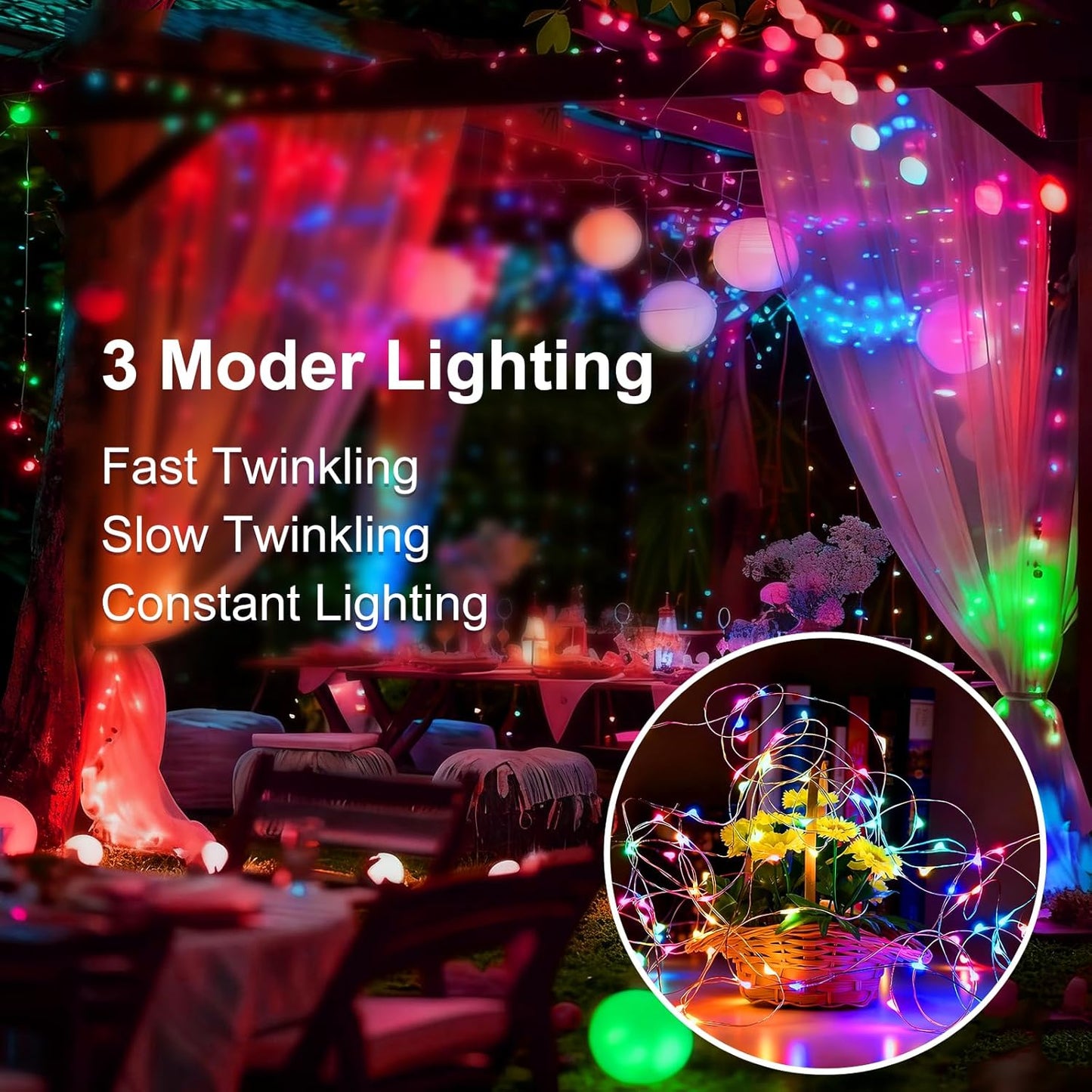 Skiennix 8 Pack Fairy Lights - 7ft 20 LED Waterproof Mini String Lights for Weddings & Parties