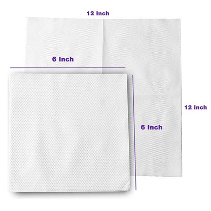 Pantry Value [500 Count - 6x6 Inch folded] 1-ply White Lunch Napkins - Disposable Absorbent Paper Napkins for Everyday use, Events, Parties (12x12 Inch unfolded)