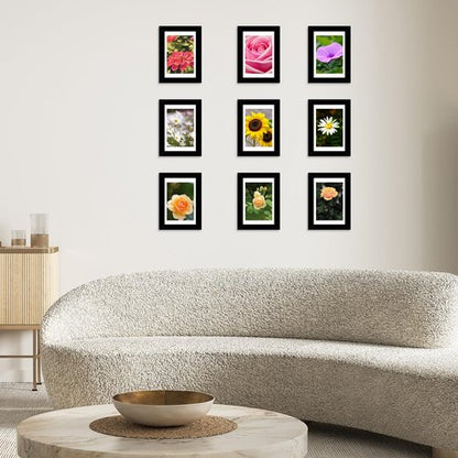 JCJMY 18 Packs 4x6 Picture Frames Black, 4x6 Frames Bulk, Gallery Wall Frame Set, 4 by 6 Frame Set of 18, Collage Wall Decor Photo Frames Set for Wall Hanging and Tabletop, Black