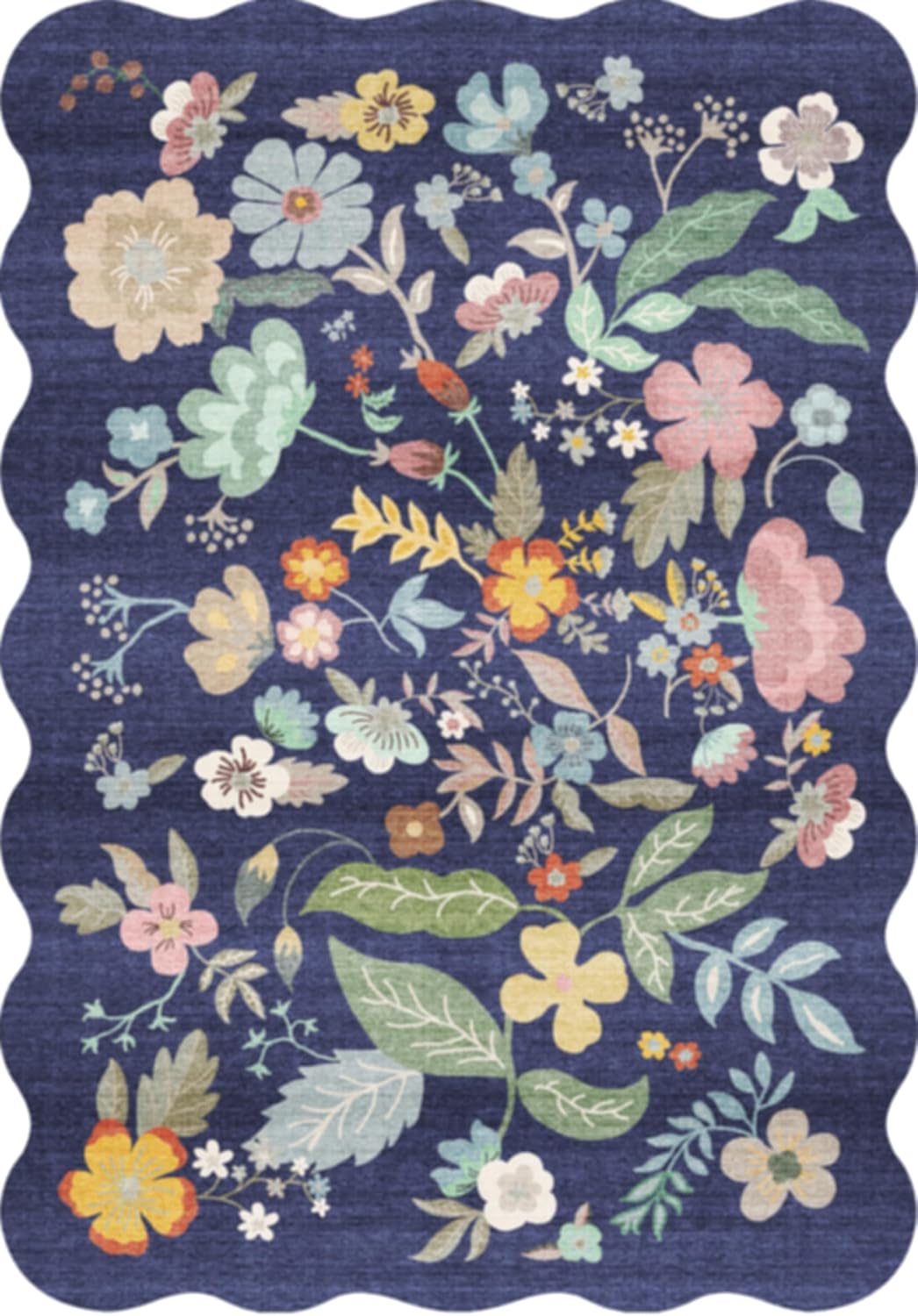 Regine Switzerland Washable Hallway Runner Rug - Non-Slip Floral Design | Soft, Stain-Resistant, 2'6"x12", Purple