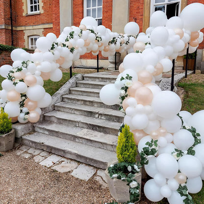 Voircoloria 12-Inch Matte White Balloons - 110 Pack for Weddings, Birthdays, and Celebrations