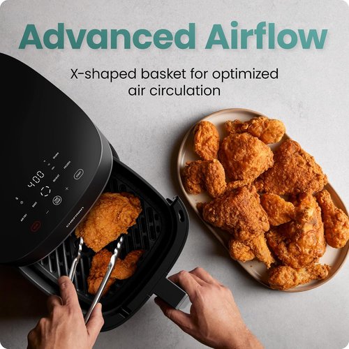 Chefman TurboX 4-in-1 Air Fryer - 5-Quart Capacity for Crispy Chicken, Fries & More | Digital Touch Controls