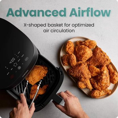 Chefman TurboX 4-in-1 Air Fryer - 5-Quart Capacity for Crispy Chicken, Fries & More | Digital Touch Controls