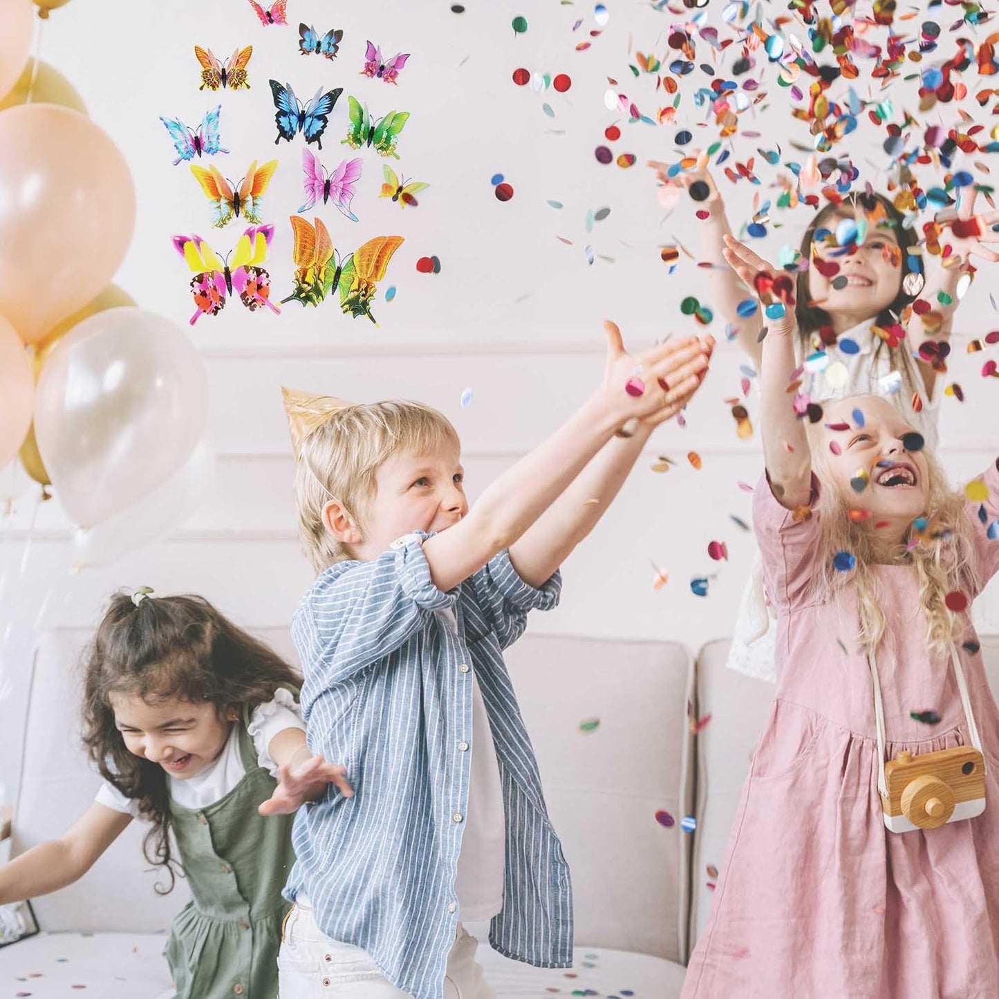 OPSEAM 3D Butterfly Wall Decor - 48 PCS Magnetic Stickers for Party Decorations