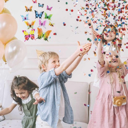 OPSEAM Butterfly Wall Decor 24/48 PCS, 3D Butterflies Stickers for Party Decorations with Magnets (Swallow, 48)