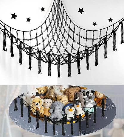 Skiennix Stuffed Animal Storage Hammock - Large Toy Organizer for Kids' Room Decor | Cute Plush Holder