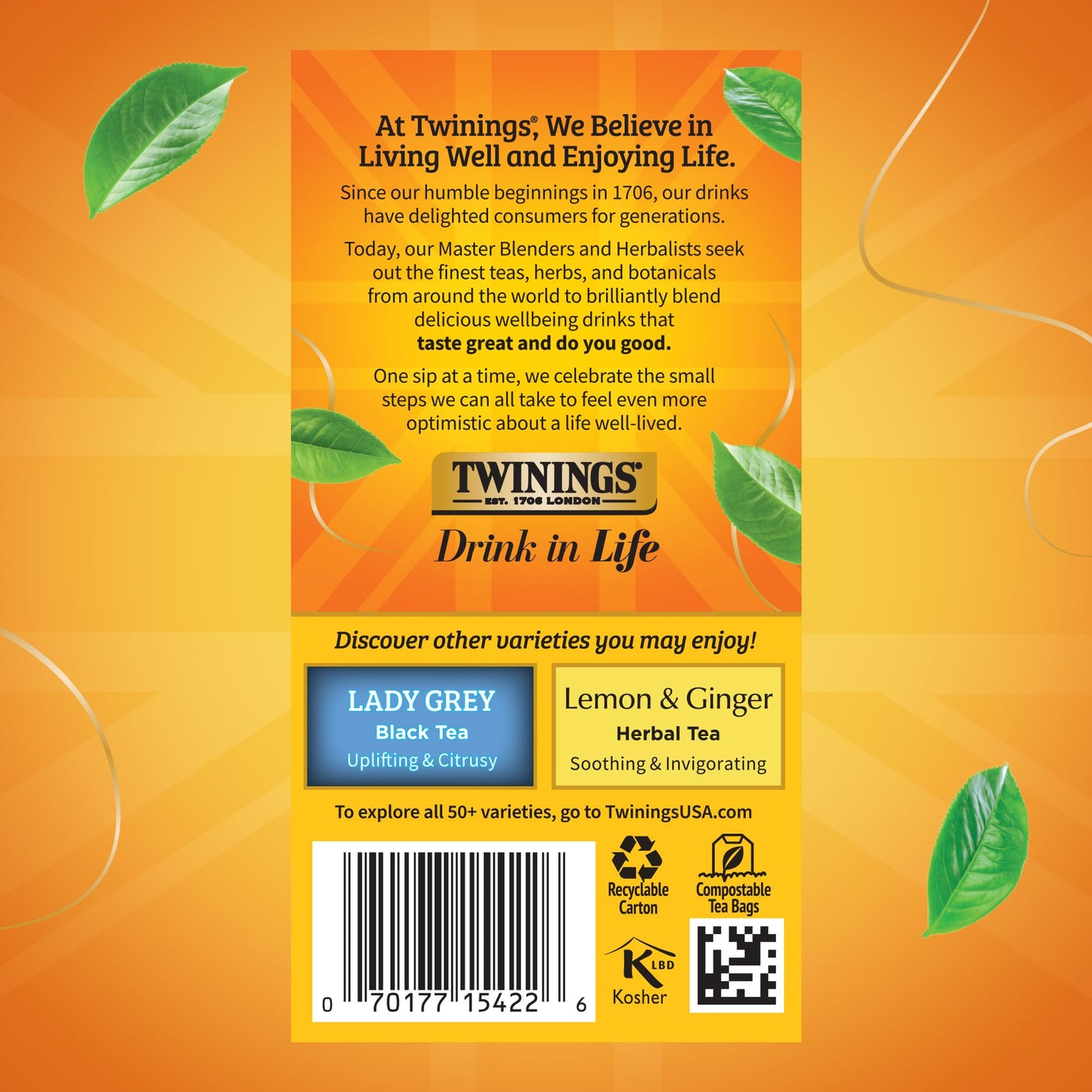 Twinings Earl Grey Black Tea Individually Wrapped Bags, 20 Count (Pack of 2), Flavoured with Citrus and Bergamot, Caffeinated, Enjoy Hot or Iced, 20 Teabags