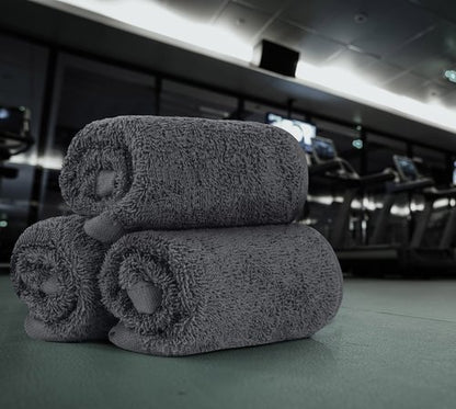 Utopia Towels Cotton Washcloths Set, 100% Ring Spun Cotton, Premium Flannel Face Cloths, Highly Absorbent and Soft Feel Fingertip Towels, 60 Pack, Grey