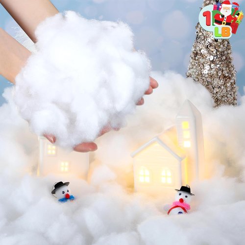 JOYIN Fake Snow Cotton | 1 LB Soft Snow Blanket for Christmas Village Decor & Winter Displays