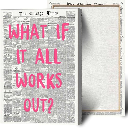 Drimiler Retro Newspaper Poster - Positive Affirming Quote Canvas Wall Art | Minimalist Design 12x18in