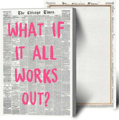 Drimiler Retro Newspaper Poster - Positive Affirming Quote Canvas Wall Art | Minimalist Design 12x18in