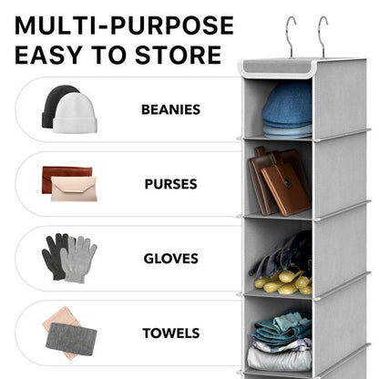 Simple Houseware 10 Shelves Hanging Shoes Organizer Holder for Closet, Grey