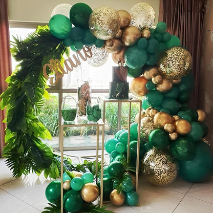 Voircoloria 12-Inch Dark Green Latex Balloons - 110 Pack for Birthdays, Graduations & Celebrations