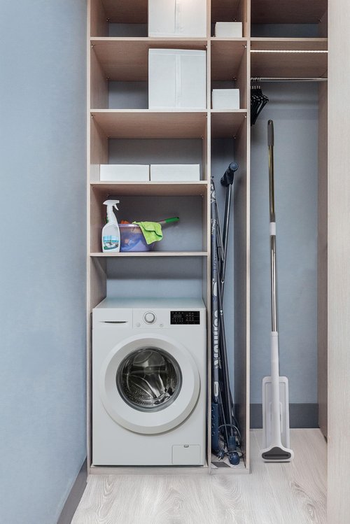 Tidy House Self-Wringing Flat Mop, 48.8 inch Handle, Microfiber Pads, Swivel Head Design