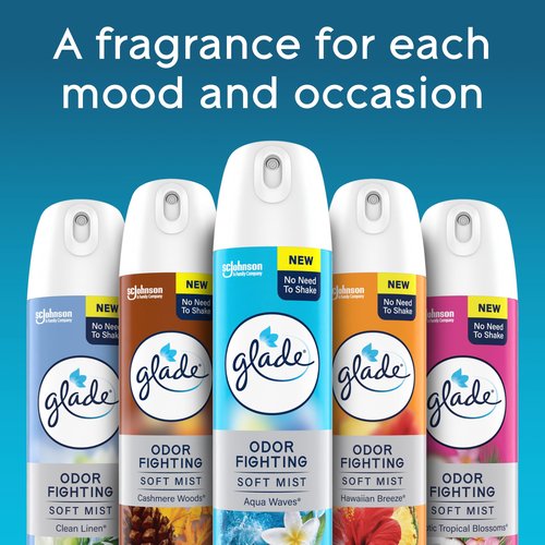 Glade Air Freshener Room Spray, Lavender & Vanilla Scent, Odor Fighting to Deliver Long Lasting Freshness, 8 Oz, 6 Count