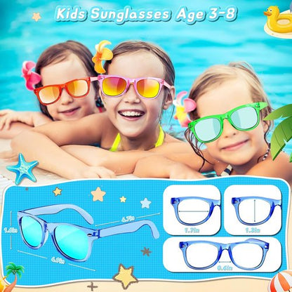 GKTZ Kids Sunglasses - UV 400 Protection Neon Party Favors for Boys & Girls | 16 Pack