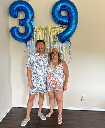 Number 19 Balloon - Navy Blue 40 Inch Birthday Decoration for 19th Year Celebration