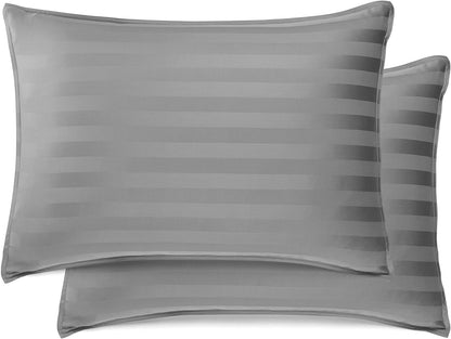 Pure Bamboo California King Sheets - 100% Organic Viscose Bed Set, Soft & Cooling, Jacquard Stone