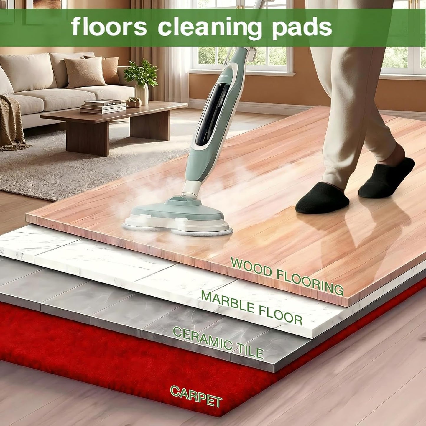 Shark Steam Mop Replacement Pads - 8 Pack for S8001, S7001, S7201 | Durable & Washable for All Floors