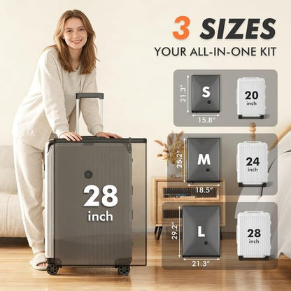 GONGSHI Vacuum Seal Bags - Space-Saving Travel & Home Storage | 24 Combo with Pump for Clothes, Blankets, Pillows